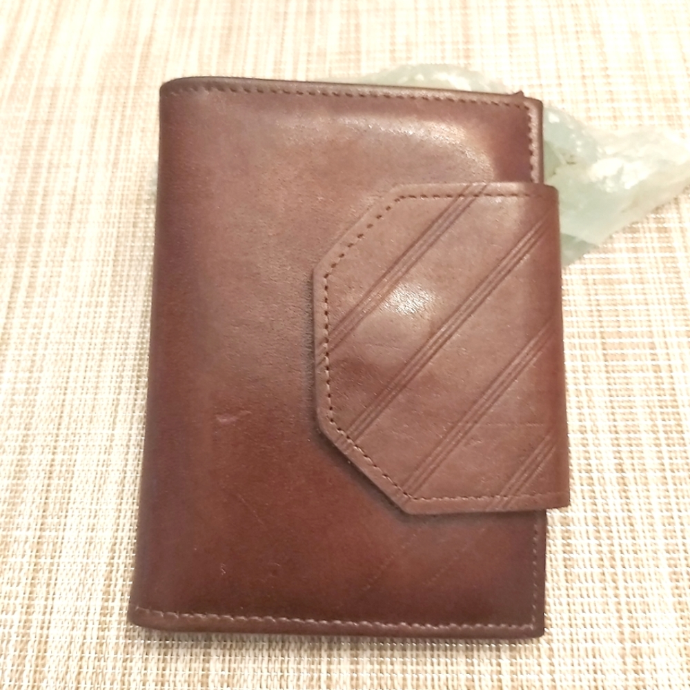 Vintage Prince Gardner brown leather bifold card wallet